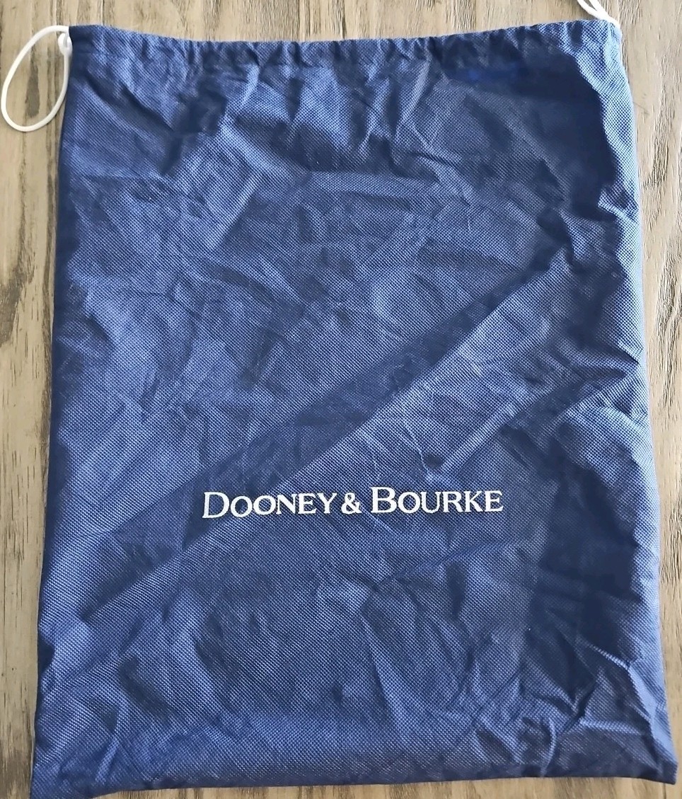 Dooney & Bourke Nylon Large Pocket Satchel Navy Leather Trim New With Dust Cover