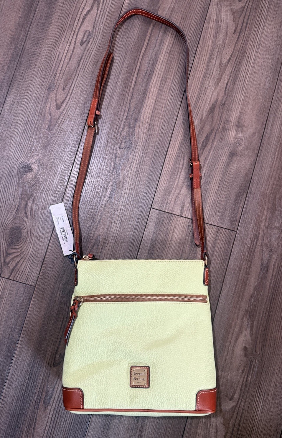 Dooney & Bourke Pebble Grain Crossbody Key Lime Green Leather Bag NWT Sold Out
