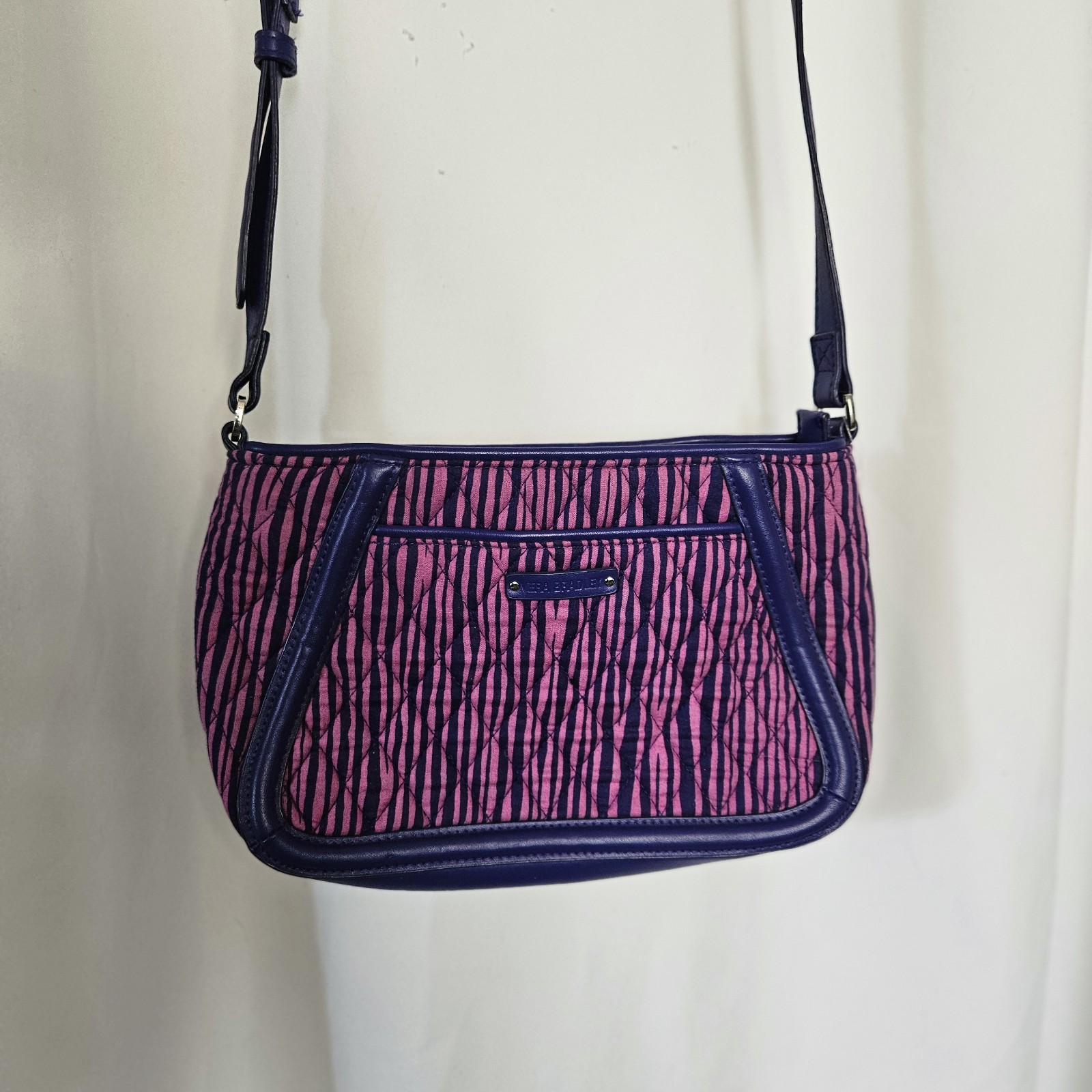 Vera Bradley Impressionista Stripe Trimmed Trapeze Crossbody Bag