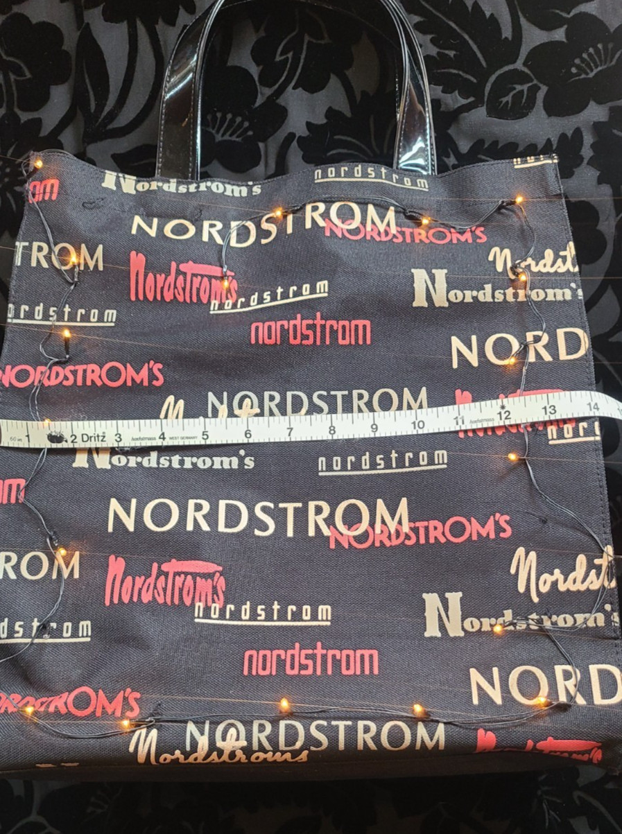 Large Lighted Nordstrom Tote Bag – Black -Multi Colored. EUC!
