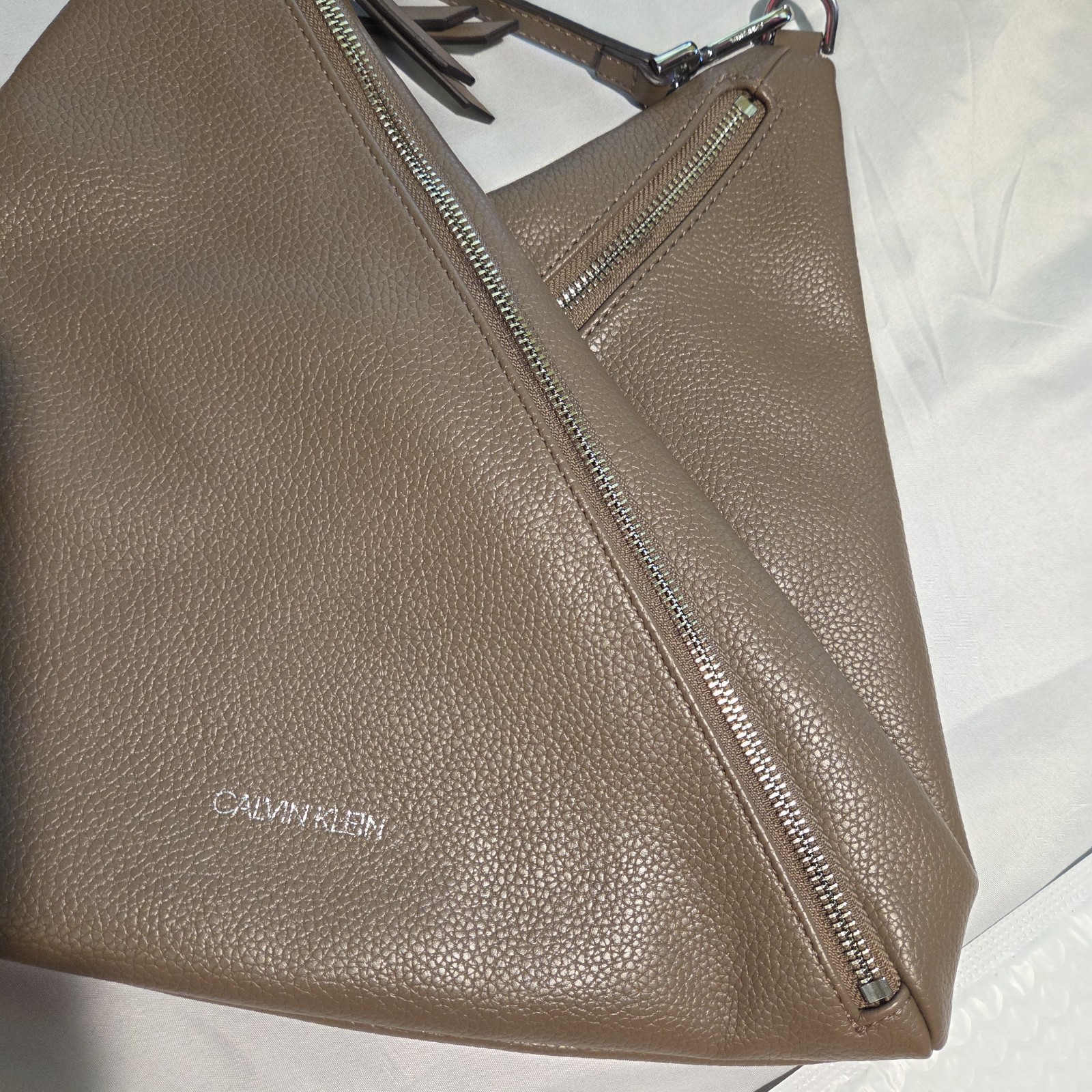Calvin Klein Geo Rocky Road Hobo Bag, Taupe