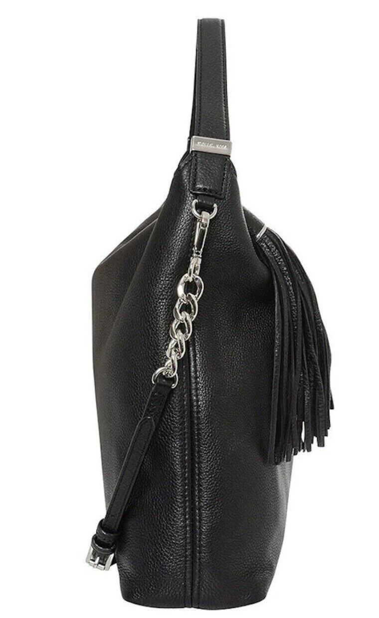 🌞MICHAEL KORS WESTON BLACK LEATHER LARGE TOP ZIP SHOULDER BAG +/OR WALLET🌺NWT!