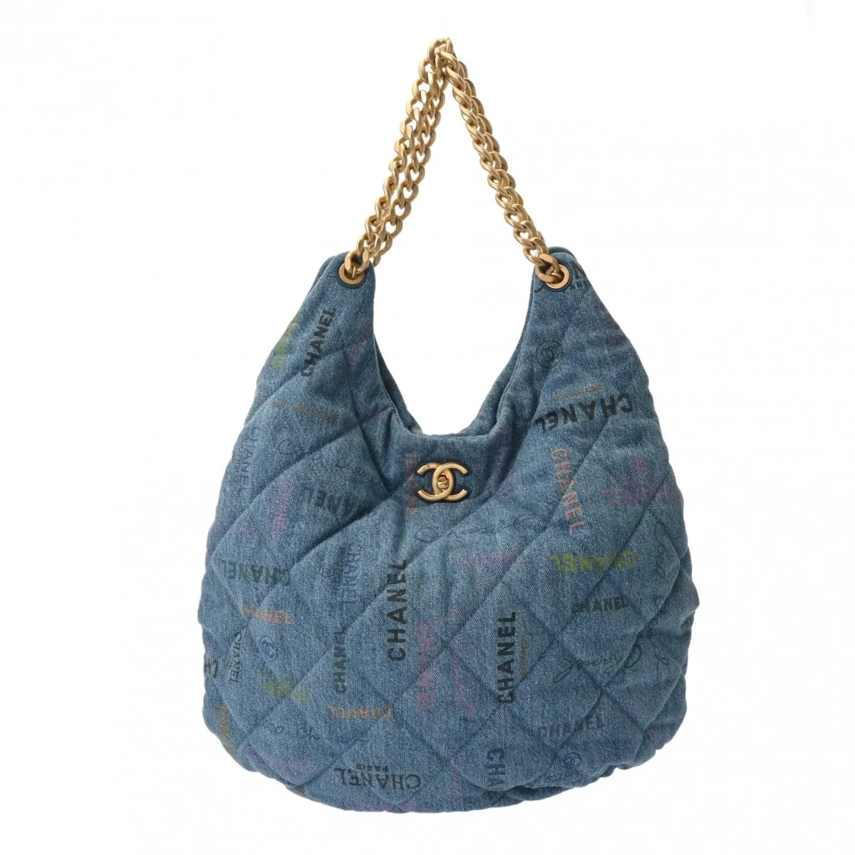 Chanel AS3127 Tote Bag Denim Blue #WB797