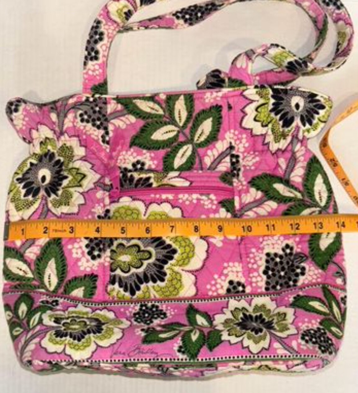 Vera Bradley Priscilla Large Floral Magnetic Snap Button Top Tote