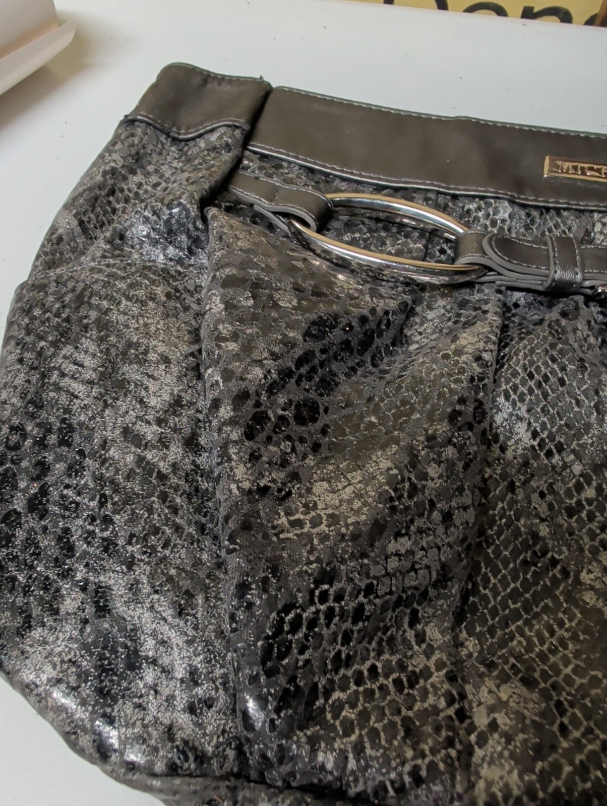 Lot Of Three Miche Demi Shell Bags Faux Snakeskin & Others