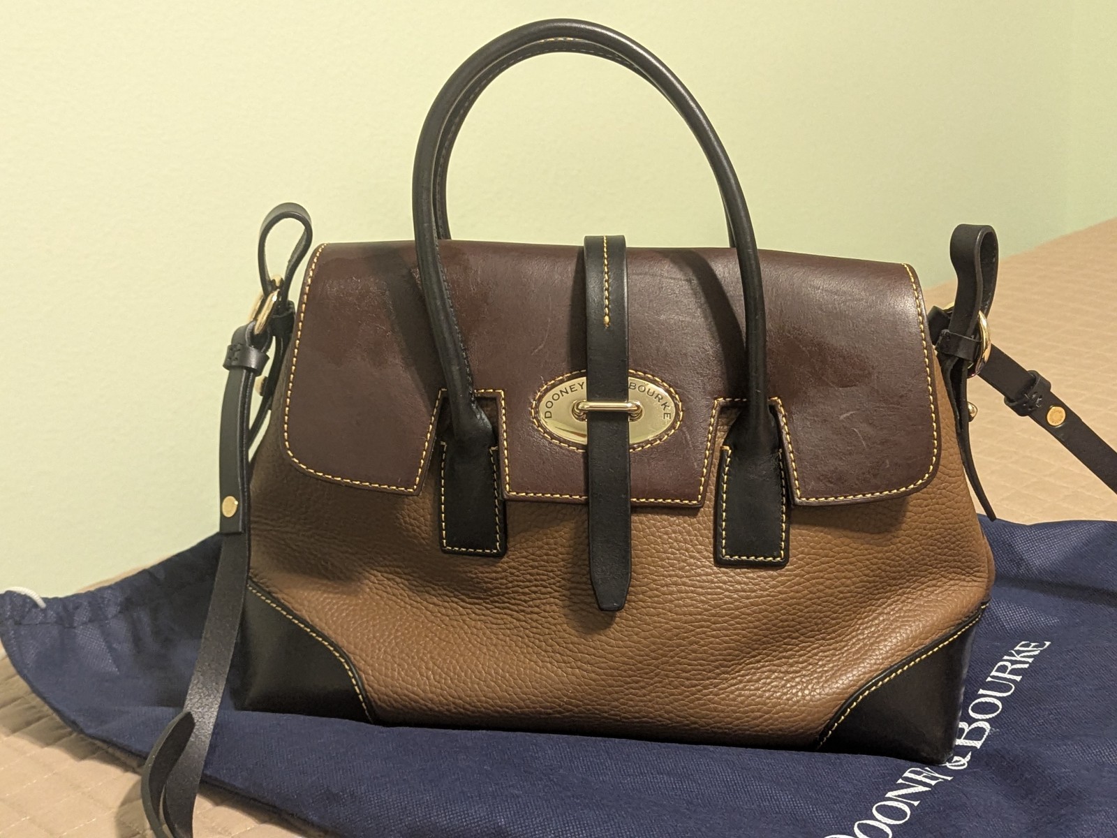 Dooney & Bourke Elisa Pebble Grain Leather Satchel