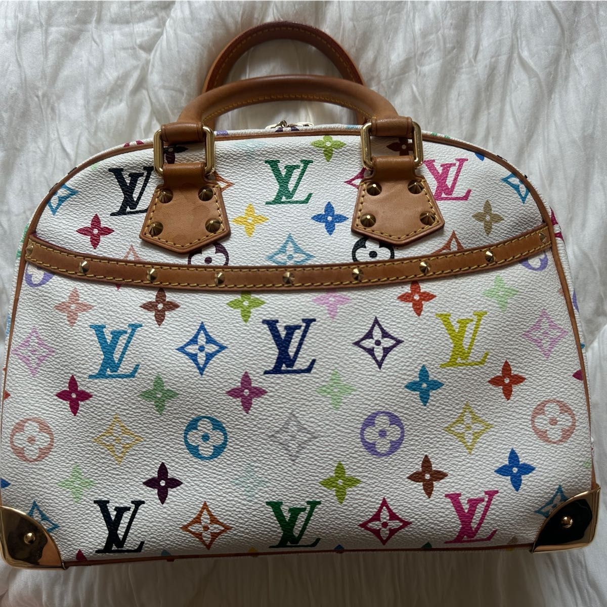 Louis Vuitton Monogram Multicolor Trouville Studs Handbag Bag