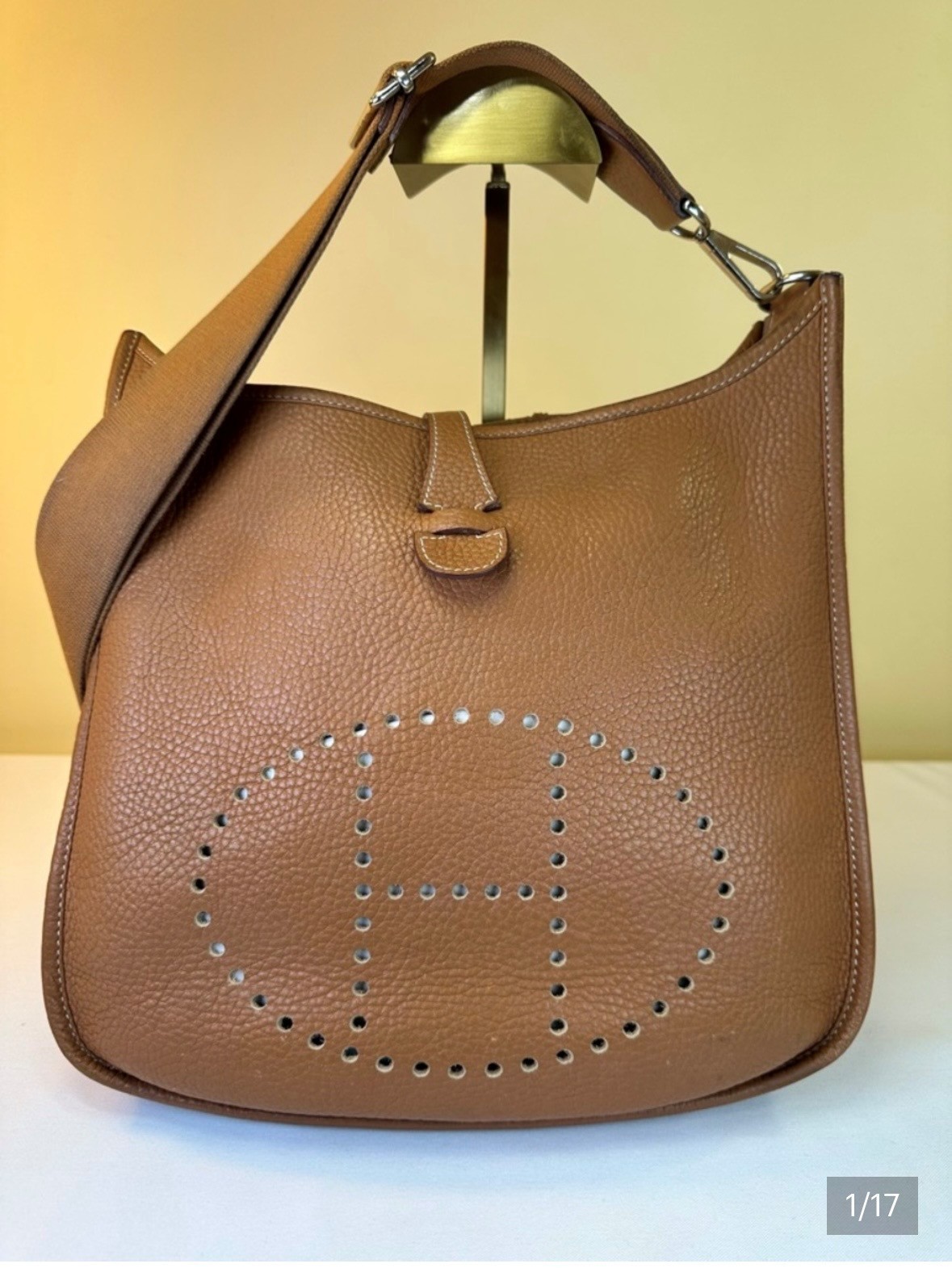 Hermes Taurillon Clemence Evelyne III PM Taurillon Shoulder Bag Messenger