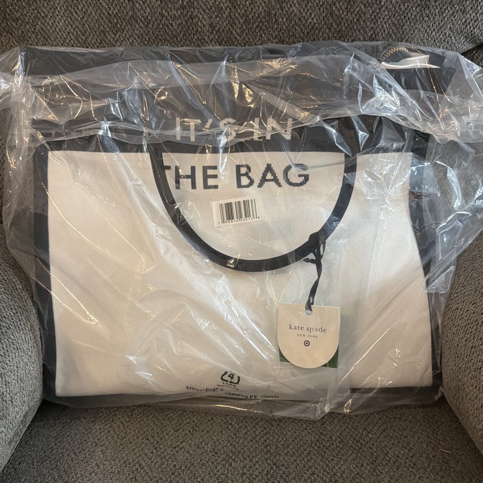Colorblock Knit Tote Bag – kate spade new york x Target White/Black – NWT