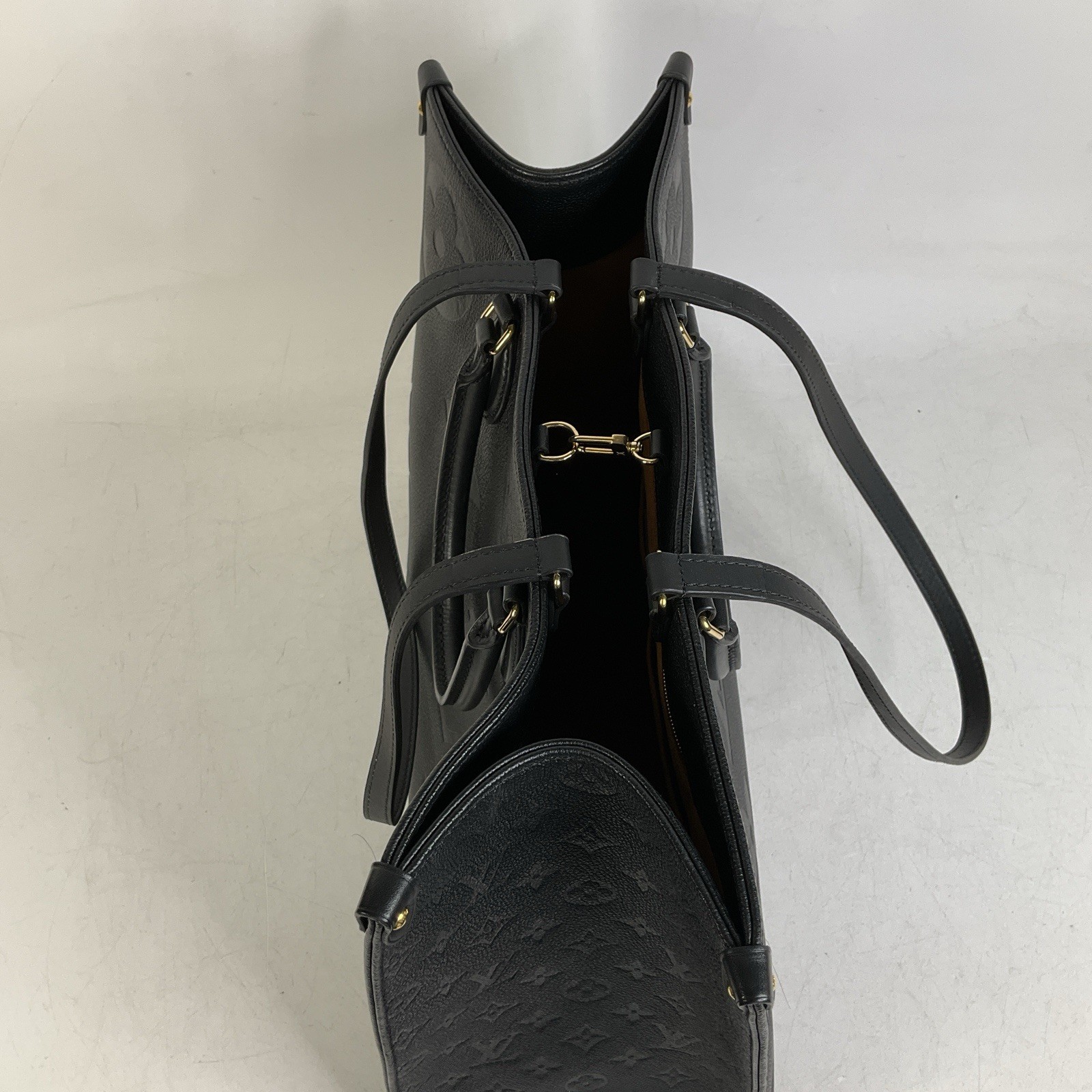Louis Vuitton OnTheGo GM Monogram Empreinte Black Leather Shoulder Tote