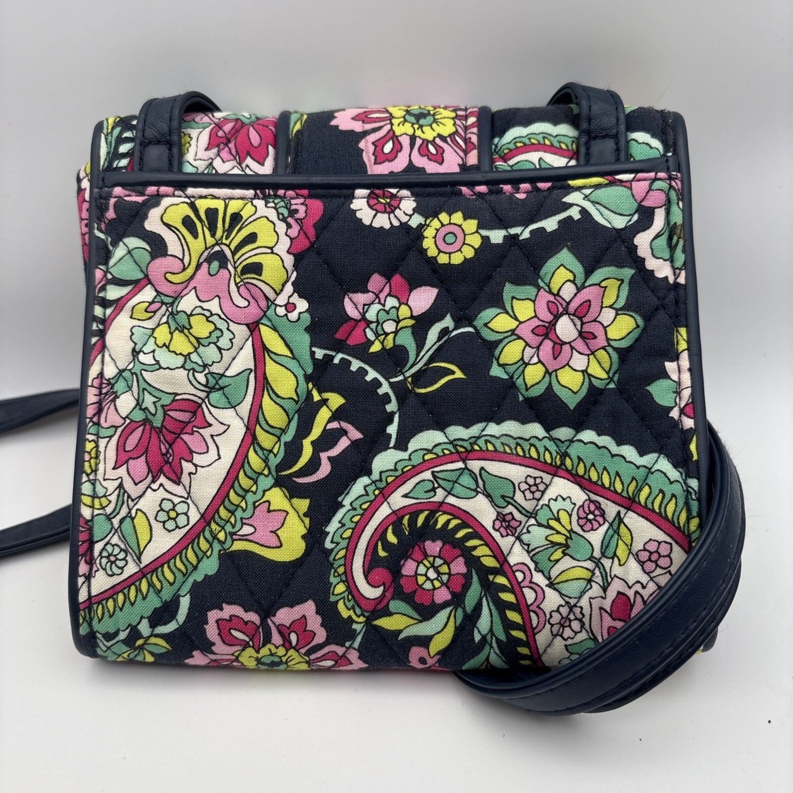 Vera Bradley Mini Turn Lock Crossbody Petal Paisley Pattern
