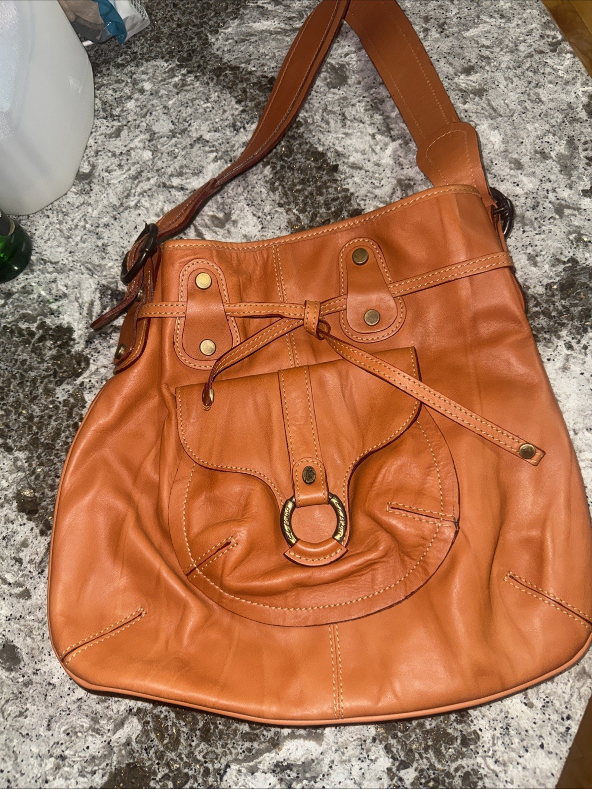 El Potro Vintage Brown Leather Shoulder Purse Handbag Looks Unused