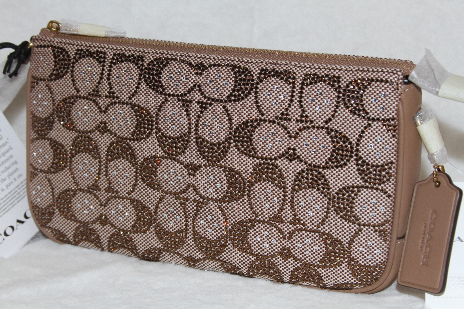 NWT COACH Plaza Bag Shoulder Bag Crystal Signature Jacquard Purse Handbag