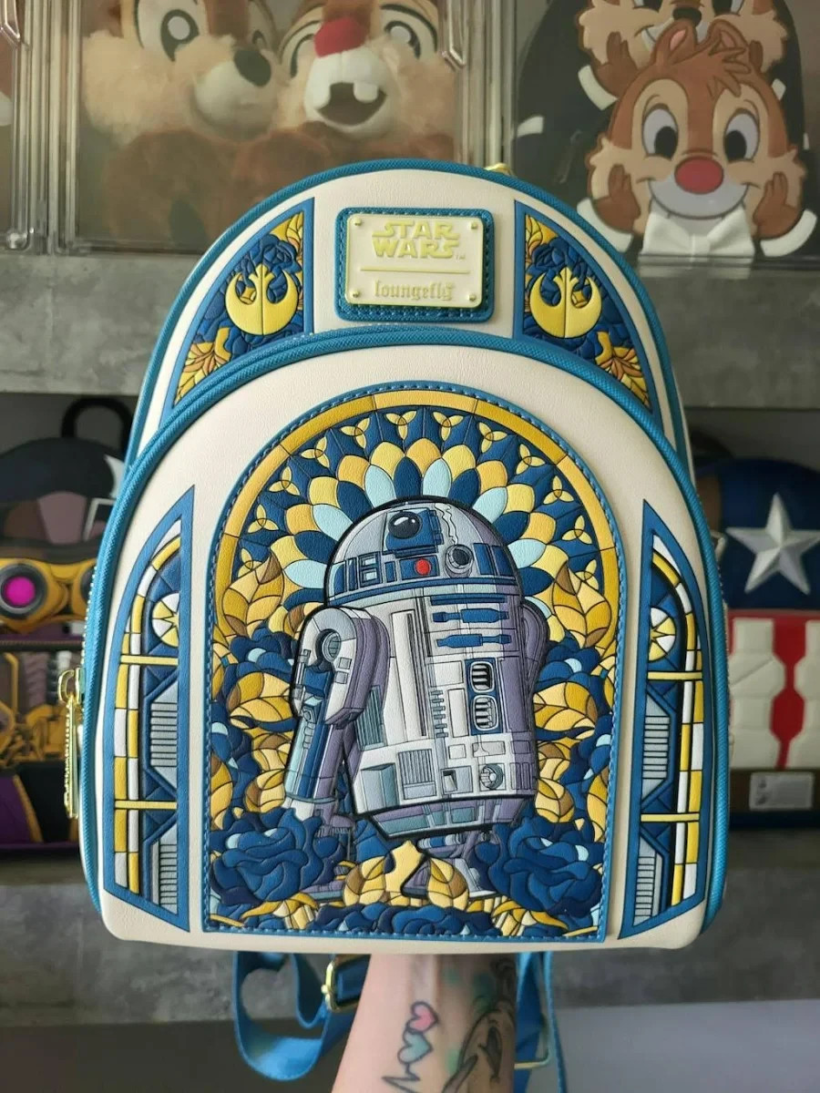 Disney R2D2 Stained Glass Loungefly Mini Backpack NWT