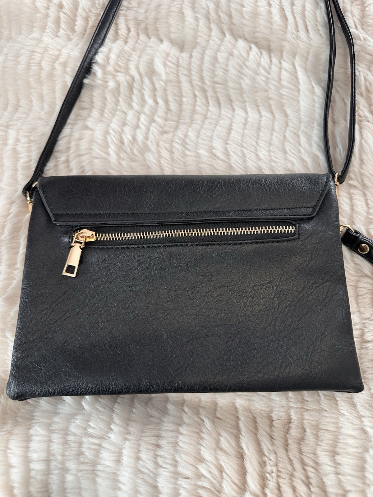 Alyssa Vegan Black Clutch Shoulder