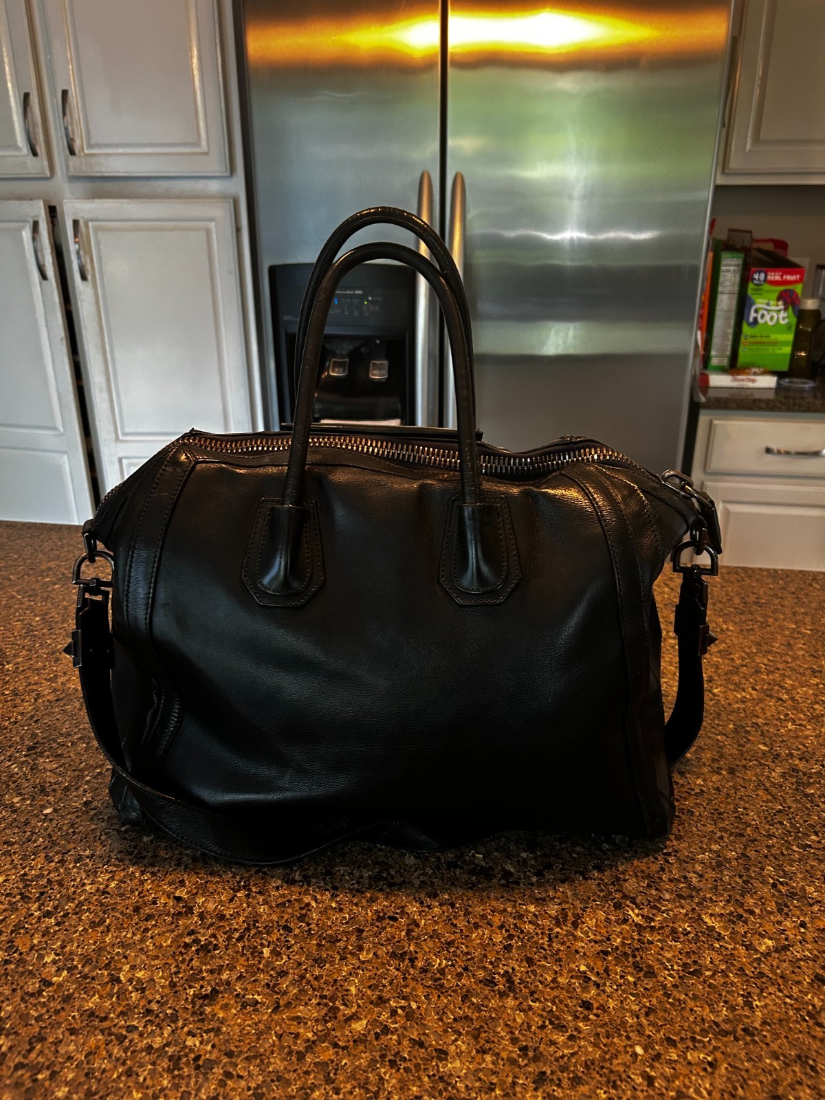Givenchy Antigona Bag Glazed Leather Large Bag (Color: Black) *BRAND NEW*