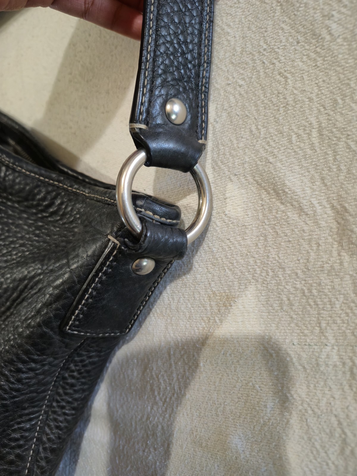 Vintage Coach Sarah Hobo Bag F13094 Leather Shoulder Purse Y2k Black