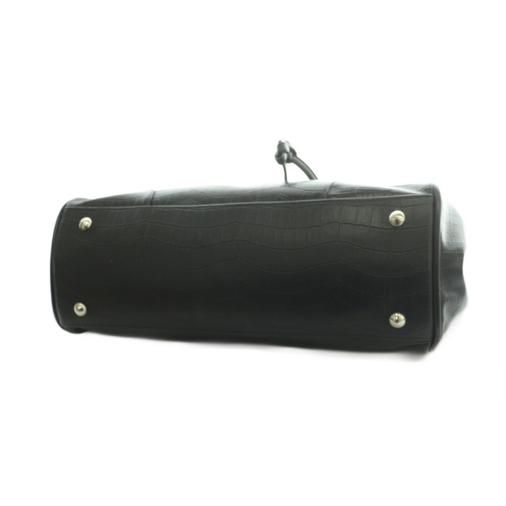 Castelbajac Leather Embossed Black Handbag Women