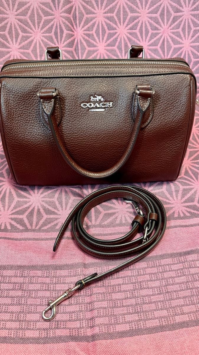 Coach Rowan Satchel Bag Brown Leather 2Way Mini Boston Shoulder Bag Japan