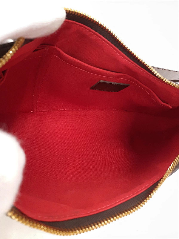 Louis Vuitton Damier Thames PM N48180 Canvas Red Shoulder Bag Women’s #TB3564