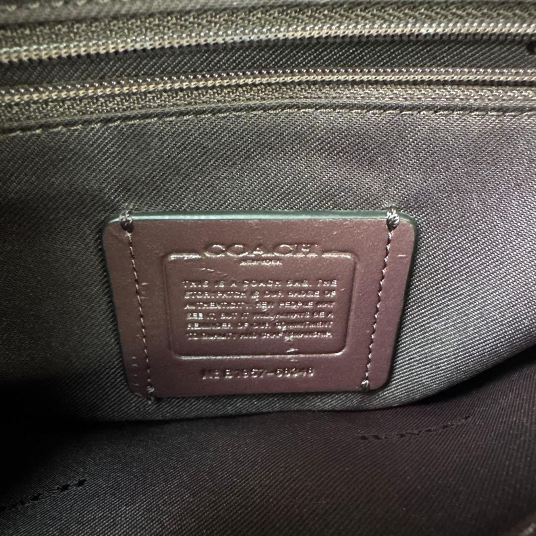 Authentic COACH Kathy Top Handle Bag 18.5cm x 25.5cm Leather Damaged Glamorous