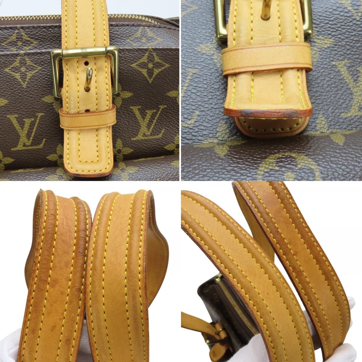 USED LOUIS VUITTON Tote Bag Multripri Cite M51162 Monogram/Nume leather Brow…