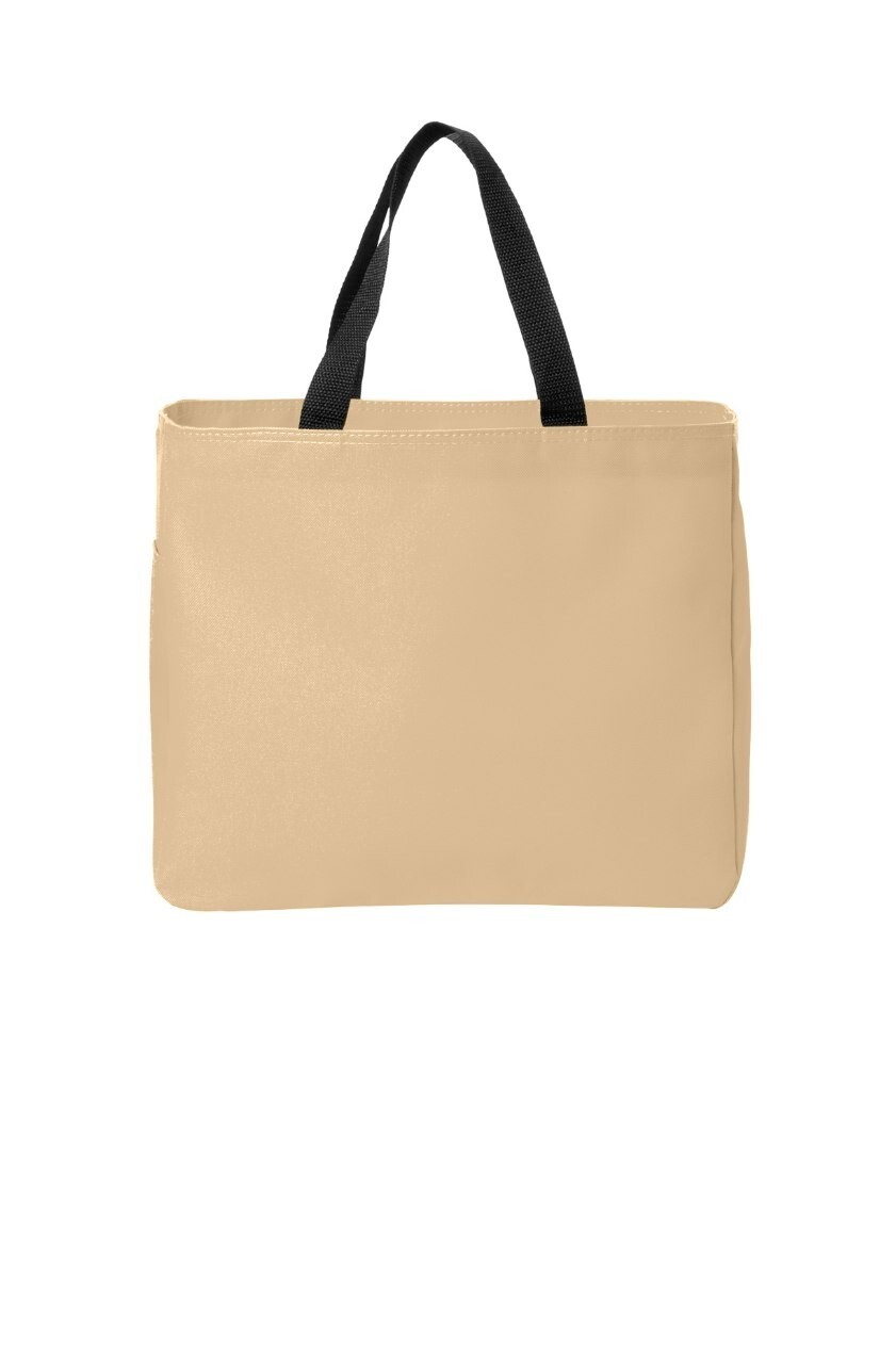 Stone Port Authority Essential Tote Bag Exterior Side Pocket Web Handles B0750