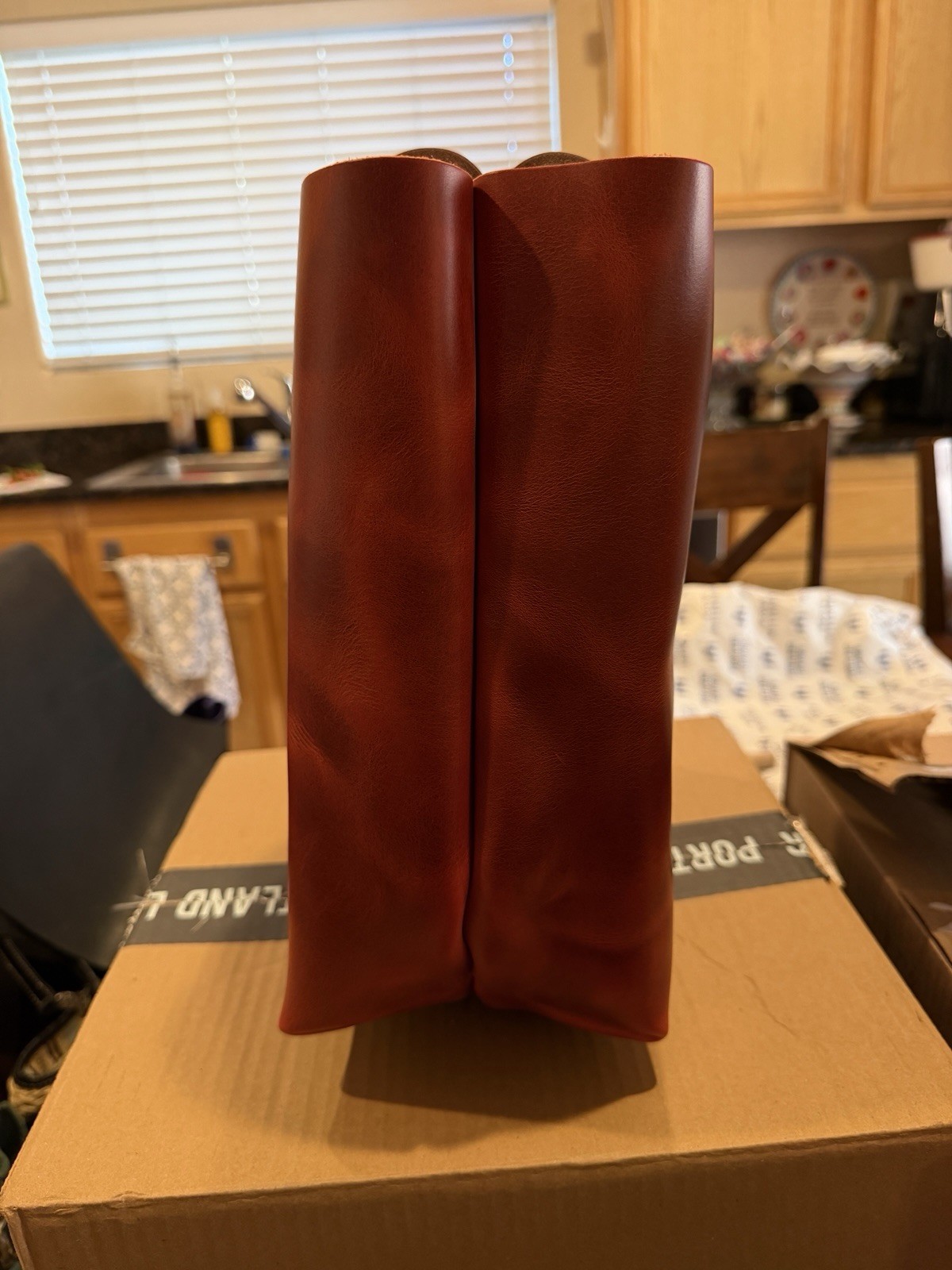 Portland Leather Goods PLG Large Classic ROSSO Tote Red Unicorn NEW