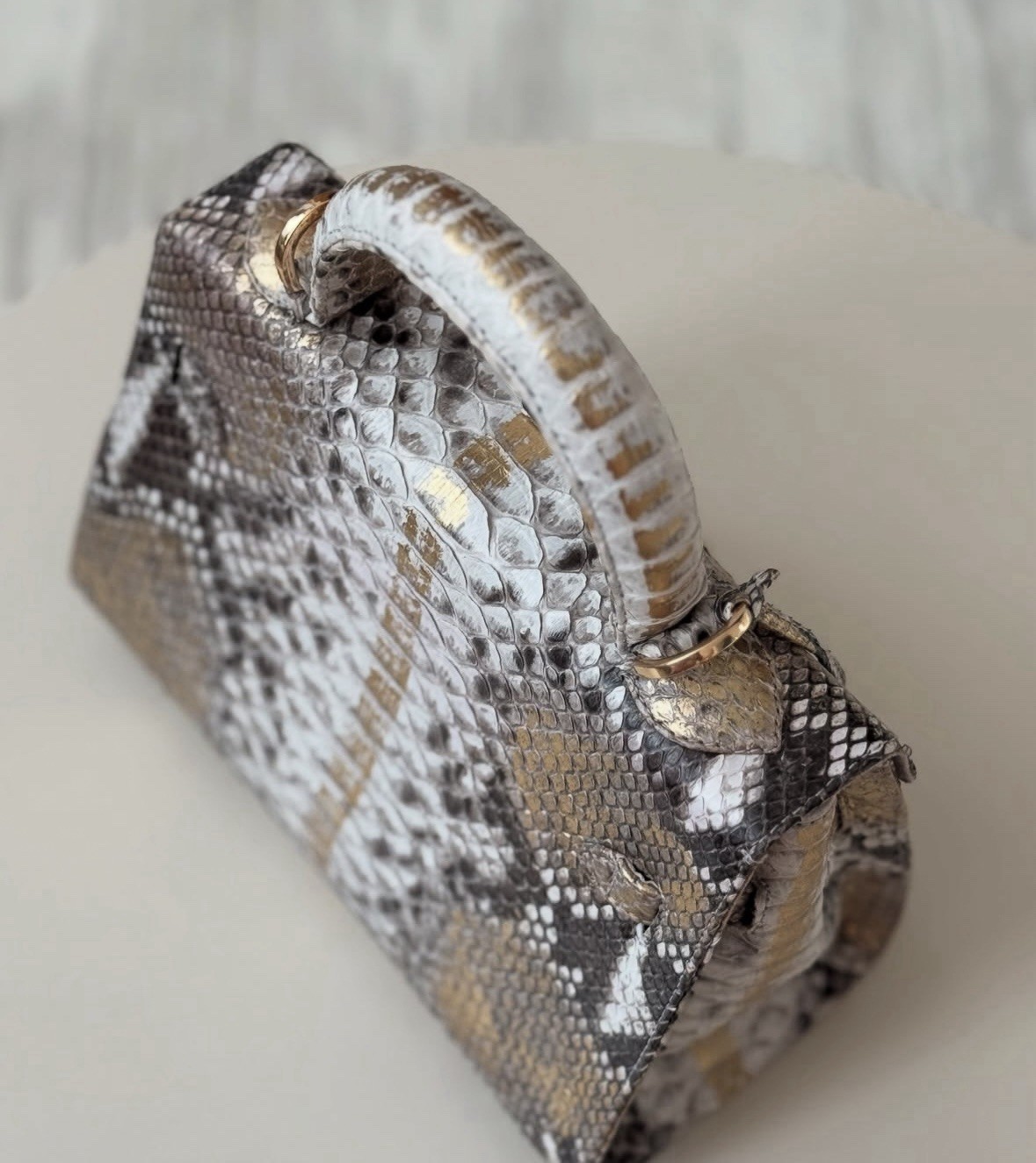 Python genuine leather bag