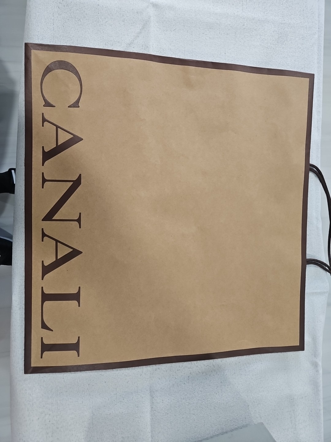 Elegant large Canali bag, beige color, sturdy handles, excellent condition