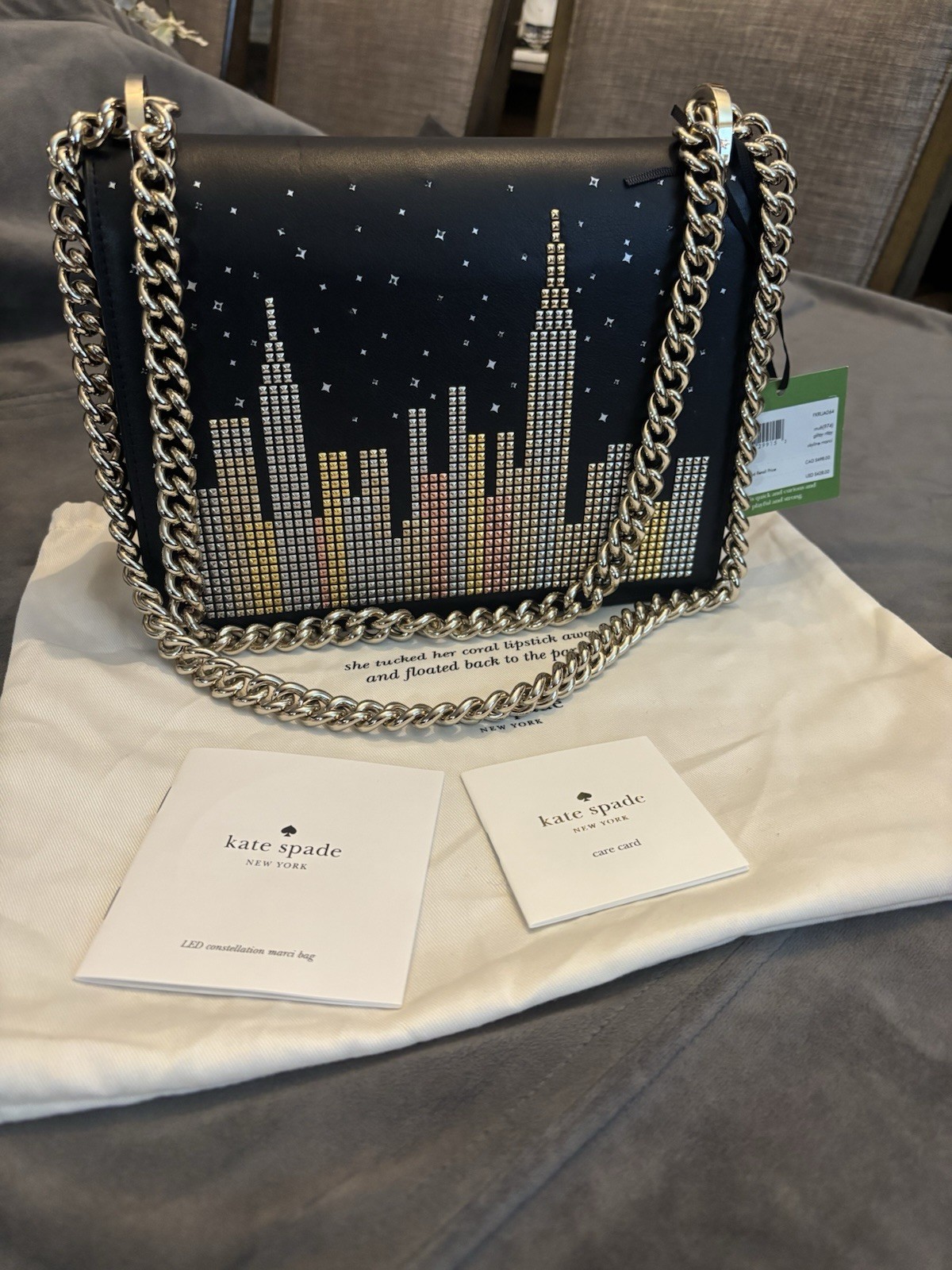 Kate Spade Marci Light up Bag NY City Glitzy Ritzy Skyline shoulder bag RARE