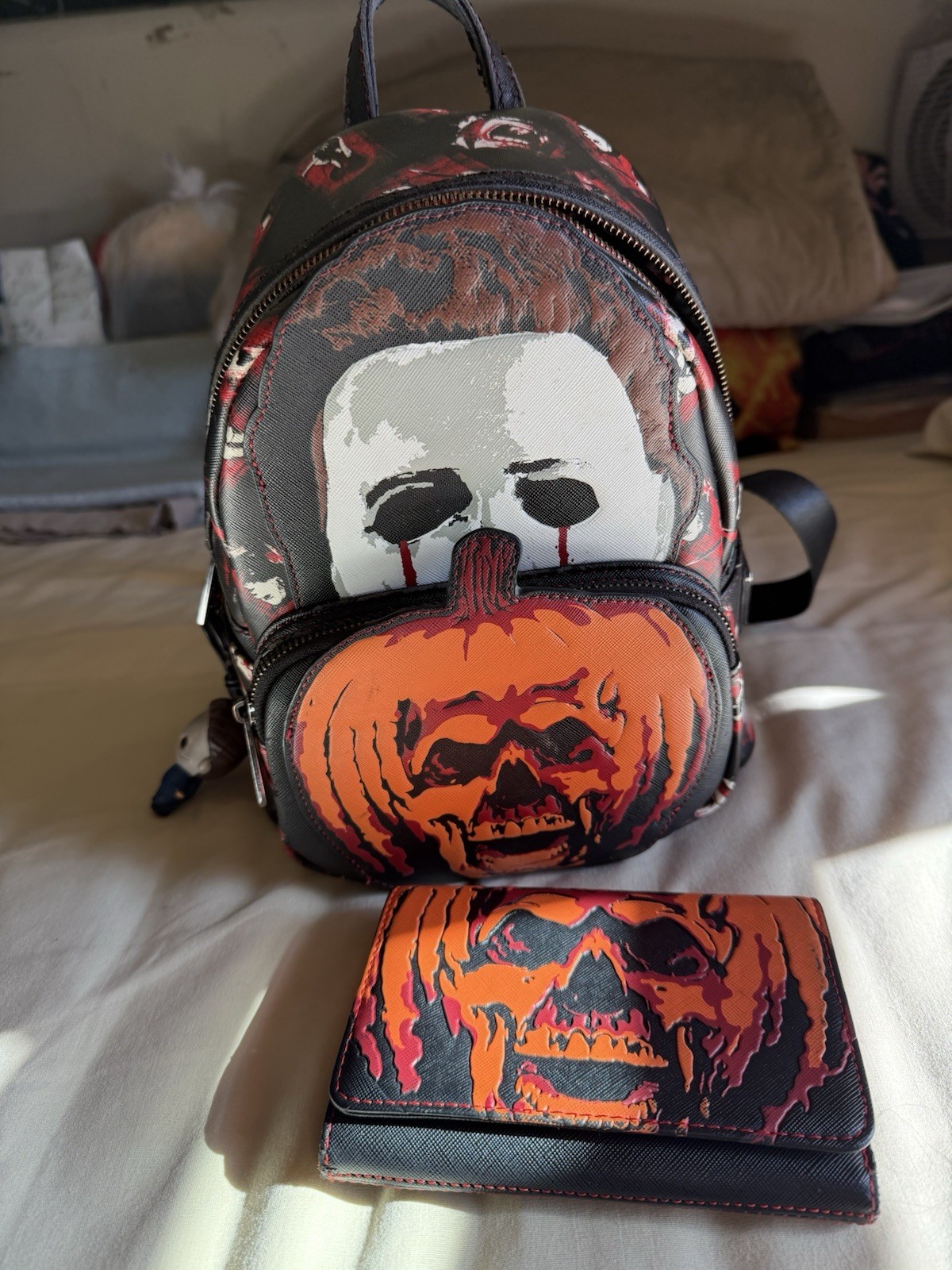 Loungefly Halloween 2 Michael Myers Mini Backpack W/ Wallet (EXCLUSIVE/RARE)