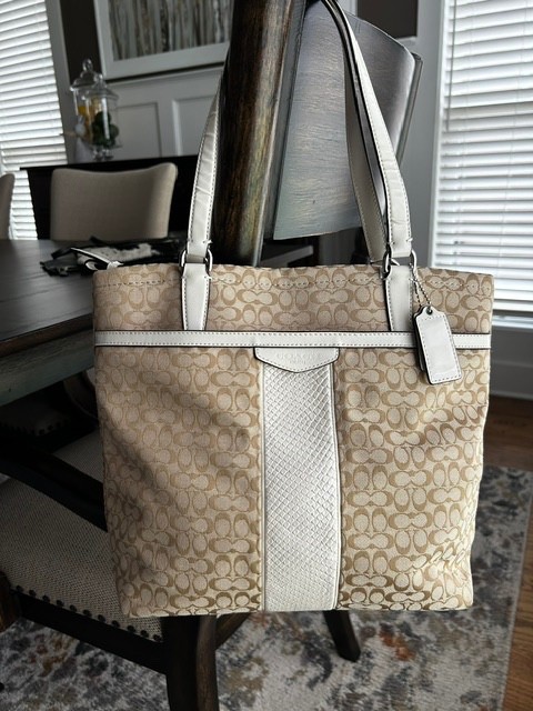 Coach Shoulder Bag with Scarf + Dust bag