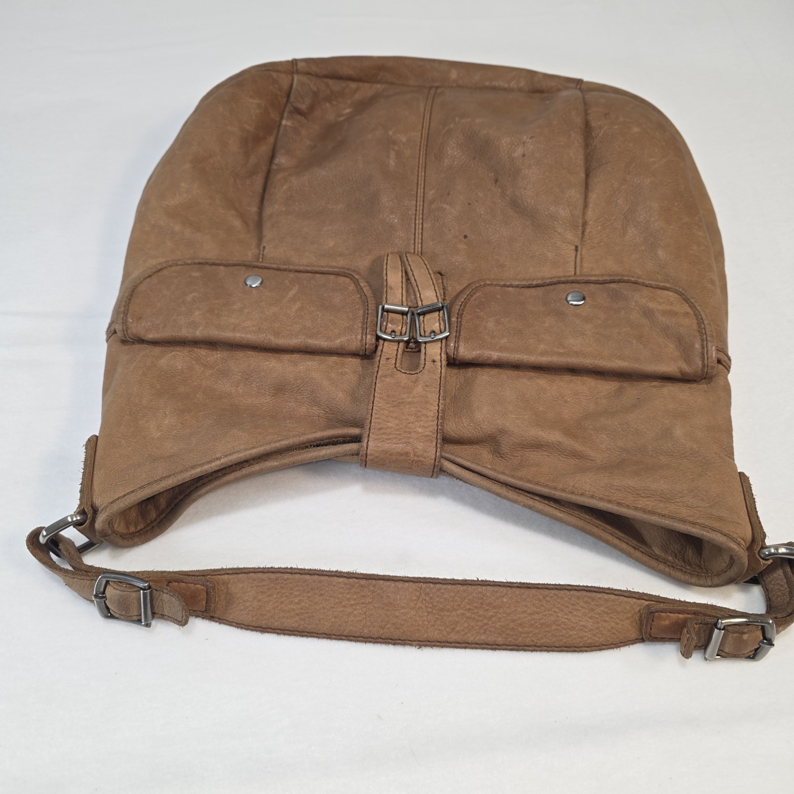 J.Crew 2011 Bronwyn Slouchy Leather Hobo Shoulder Bag in Cognac 42142