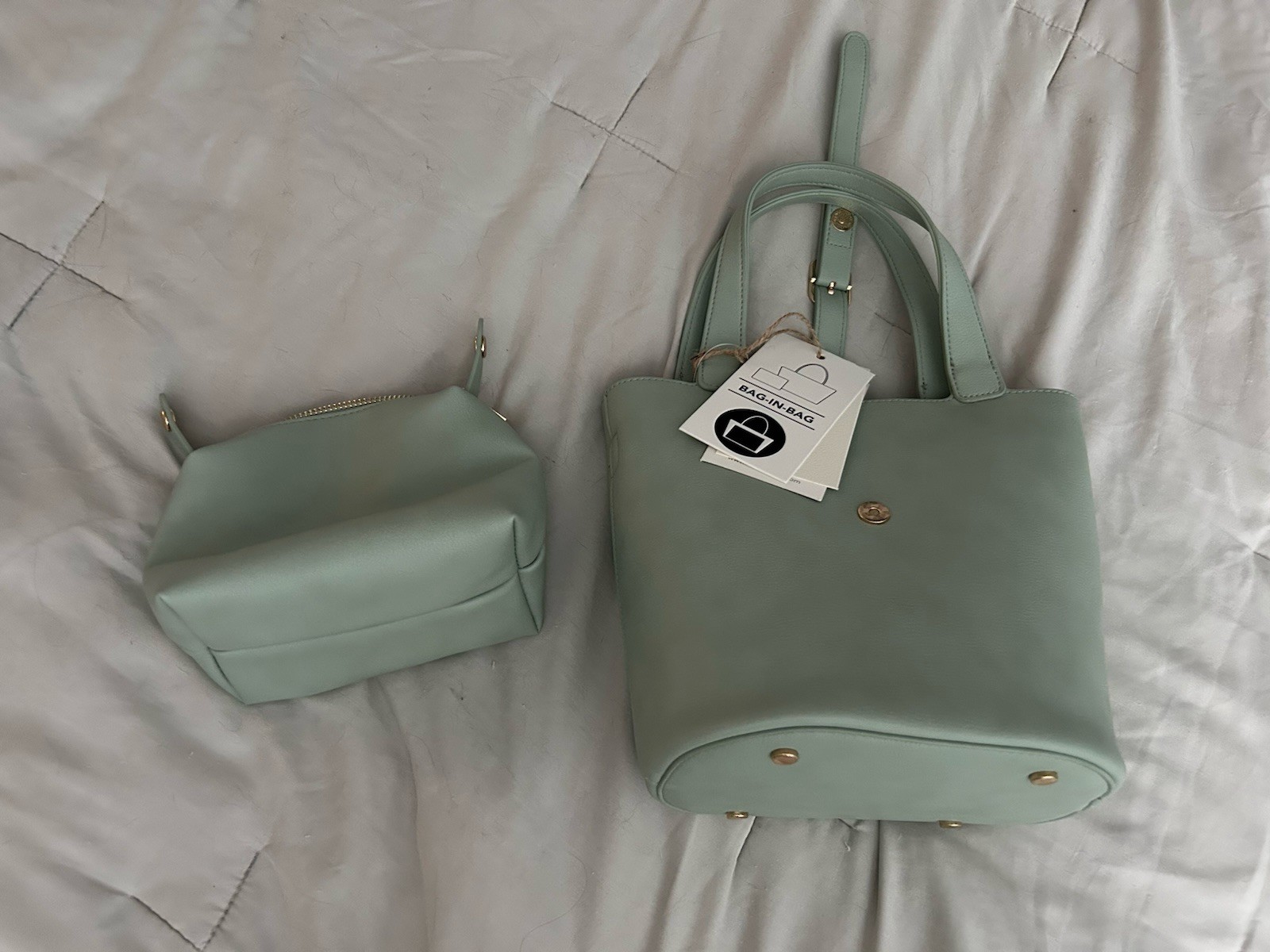 Antik Kraft crossbody – Bag In Bag – Sage