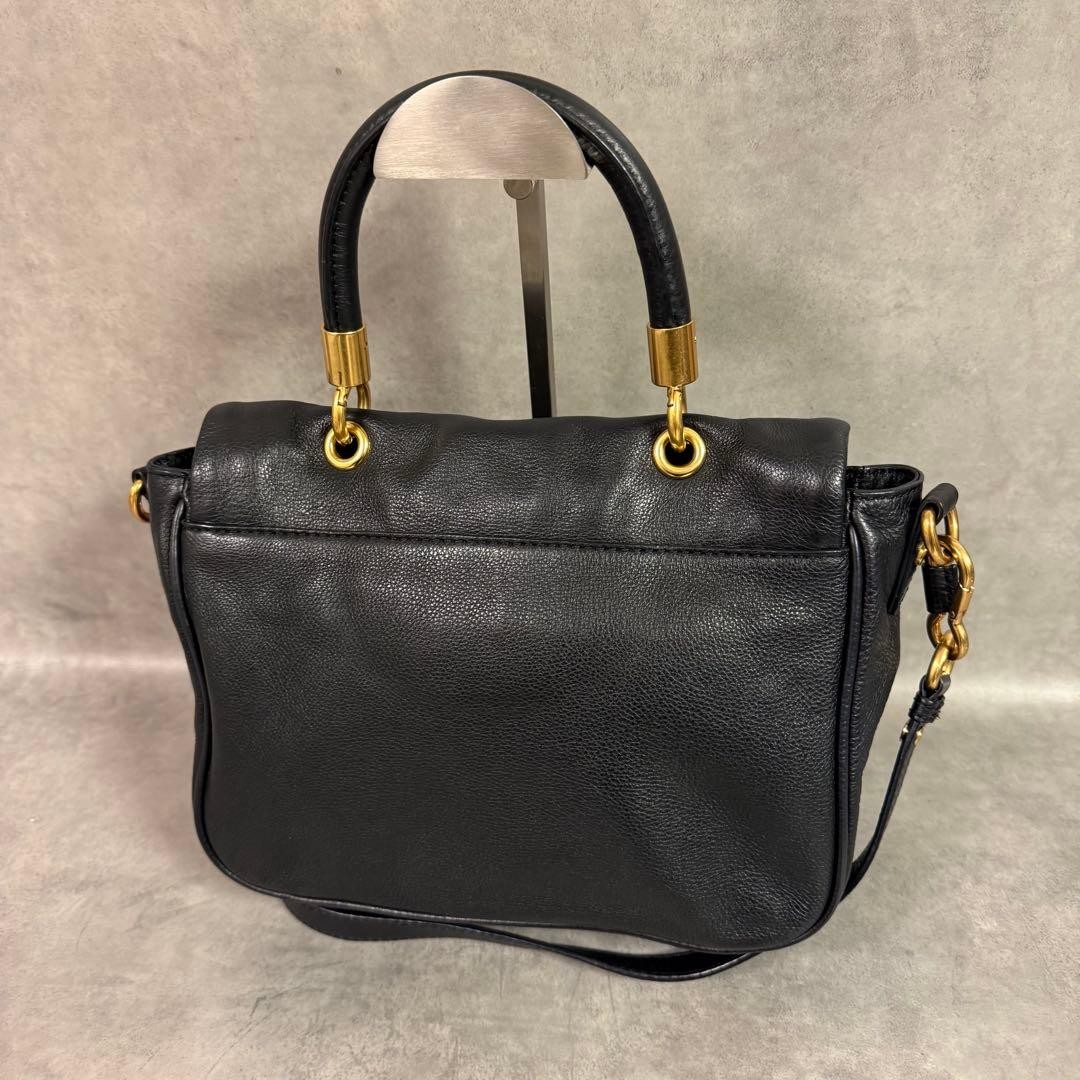 MARC BY MARC JACOBS Handbag Shoulder 2WAY Leather Black 27x18x10.5cm