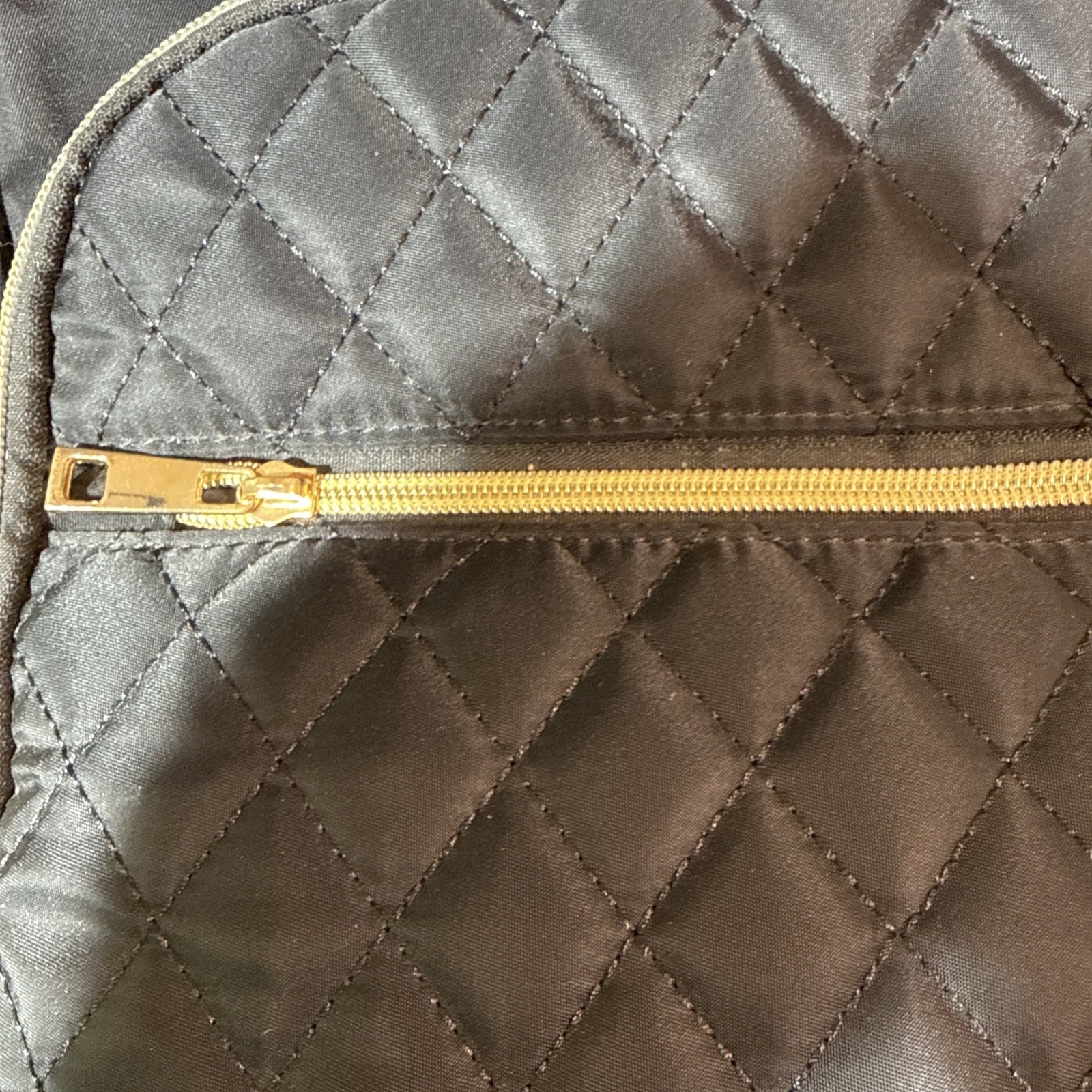 Modoker Quilted Backpack Black Gold Laptop Bag Travel College Work USB Port