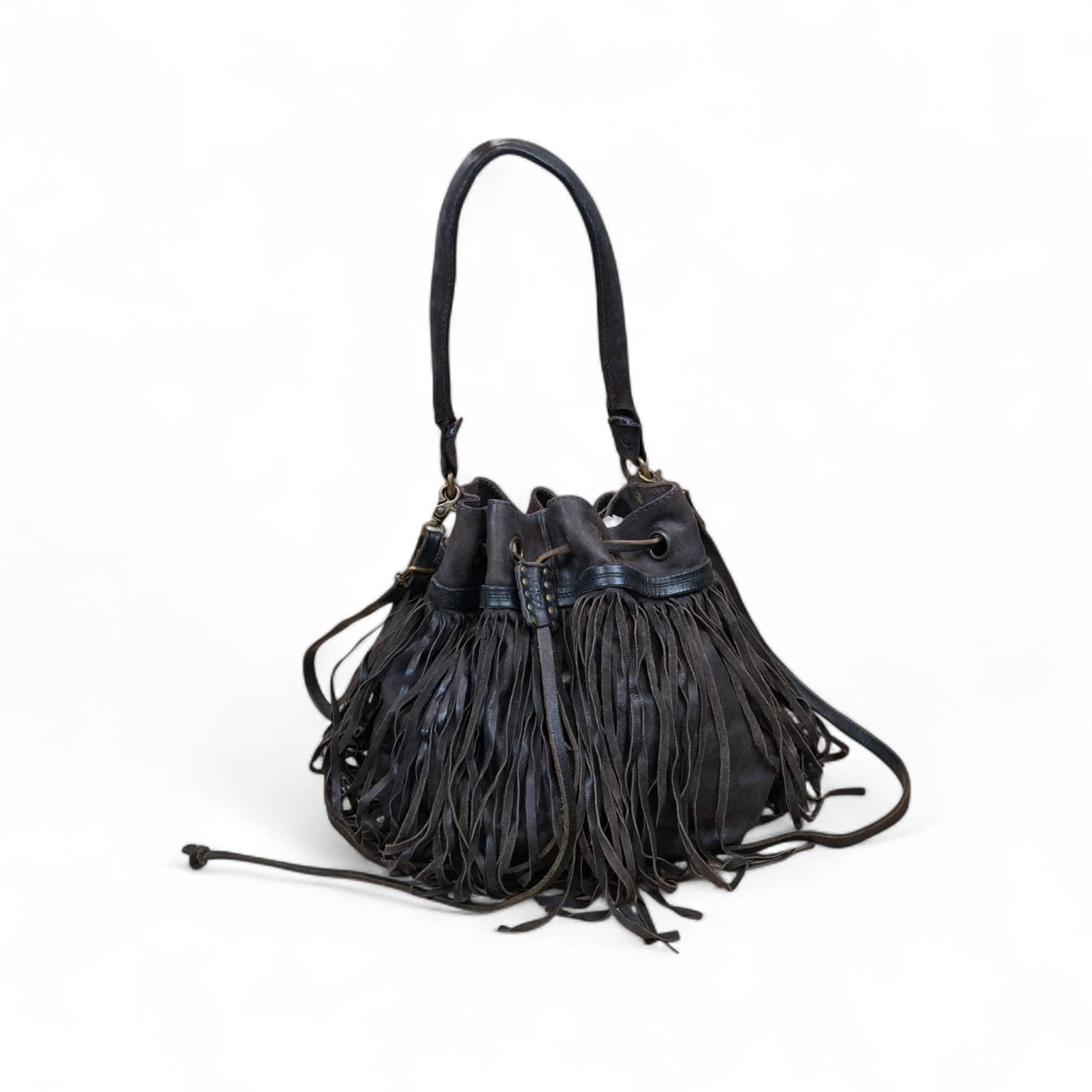 A.S. 98 DESIRÈ CHARCOAL MEDIUM TOTE HANDBAG