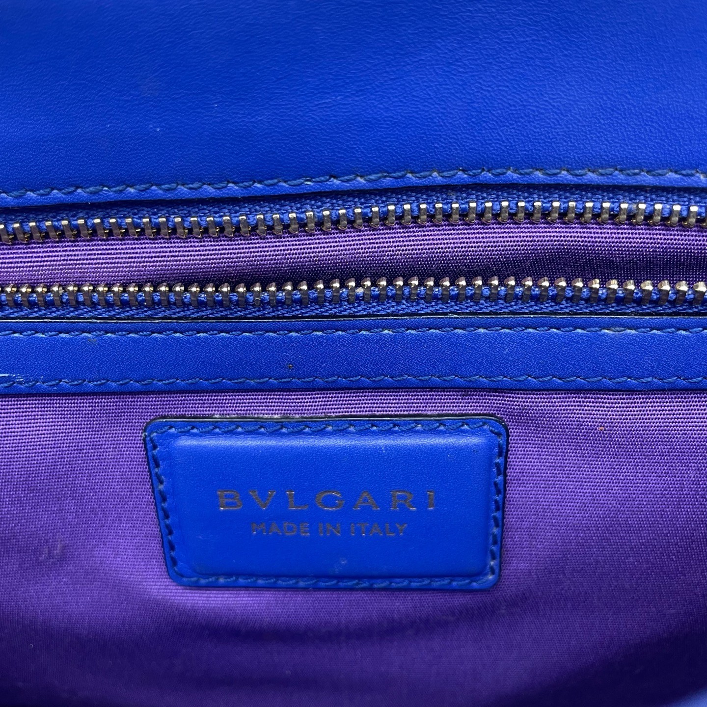 Bvlgari Serpenti Forever Royal Blue Smooth Calfskin Leather Shoulder Bag