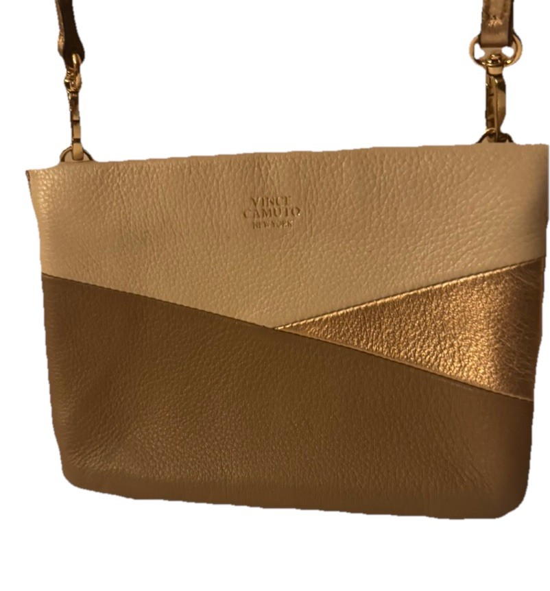 Vince Camuto Katya Convertible Crossbody User OncenTan Bronze Gold Adjustable