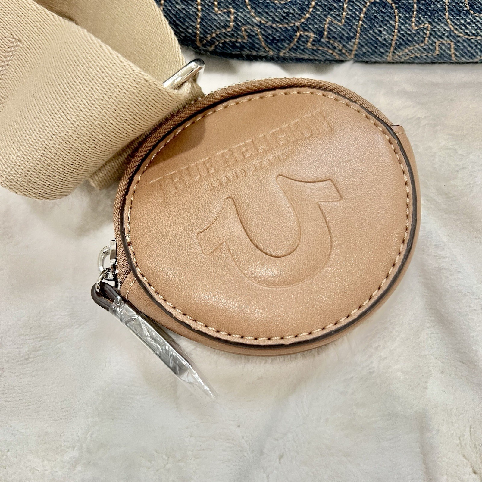 True Religion Denim Crossbody Bag Horseshoe Logo NWT Y2K Streetwear Coin Pouch