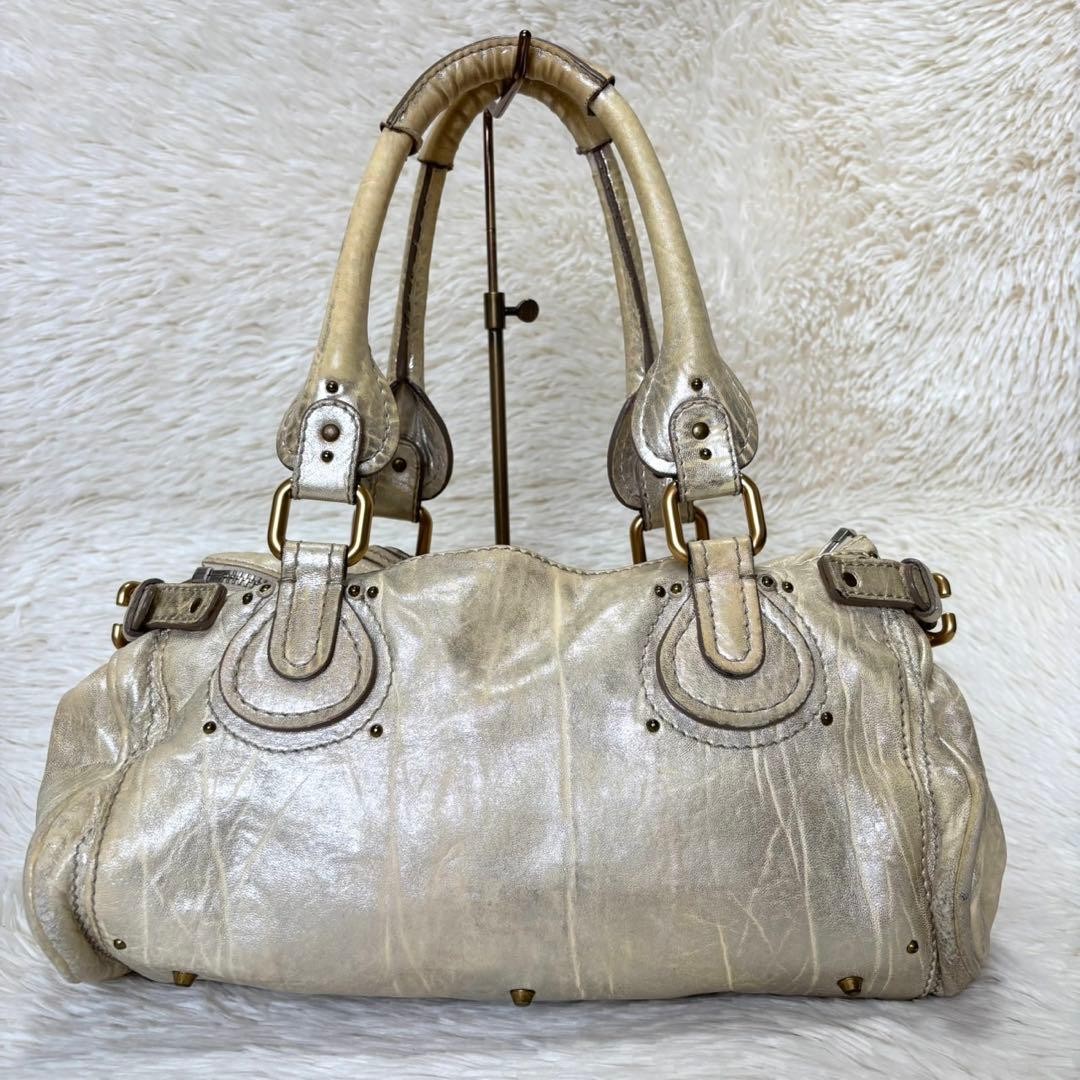 Chloe Paddington Metallic Leather Satchel Bag Rare Archive Vintage Auth