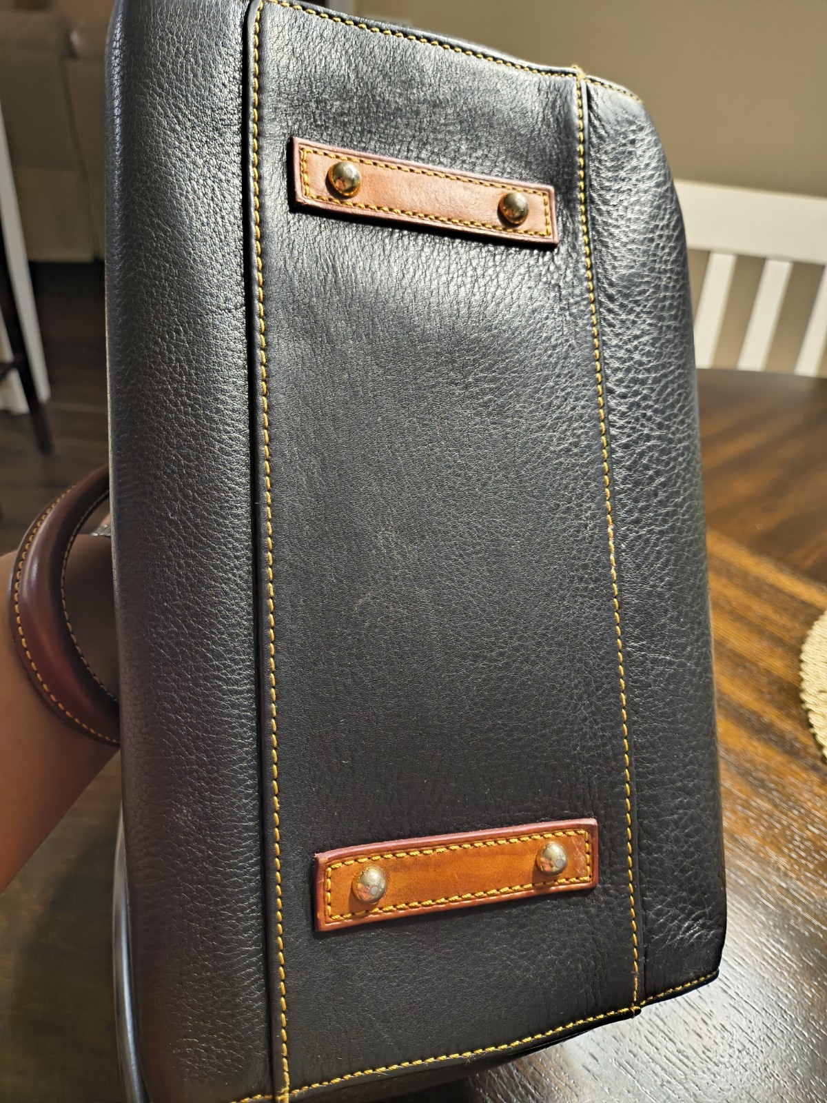 Dooney & Bourke Peeble Grain Collection Purse Black Brown Handle Doesn’t Have…