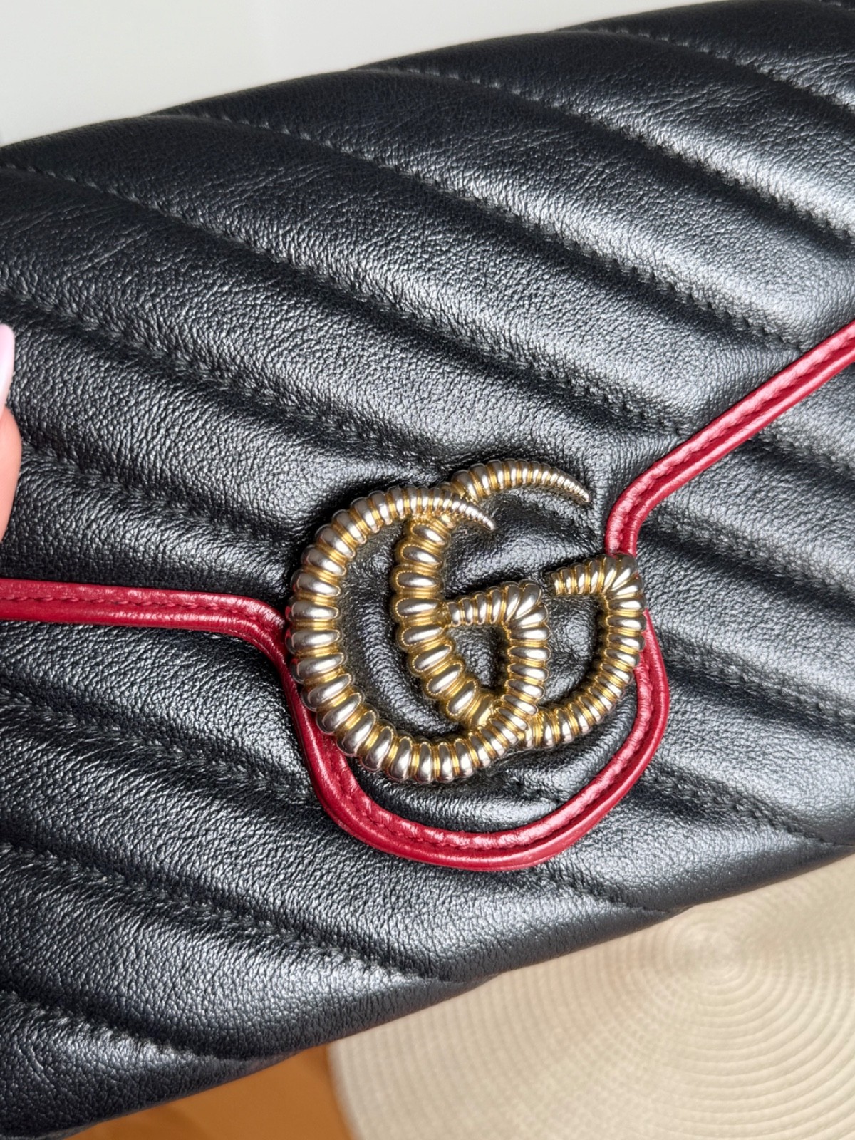 gucci marmont chain wallet clutch bag