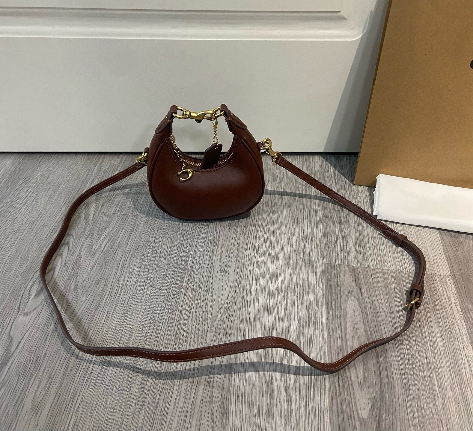 COACH Jonie 2way Crossbody Mini Bag CR508 Maple Outlet NEW leather