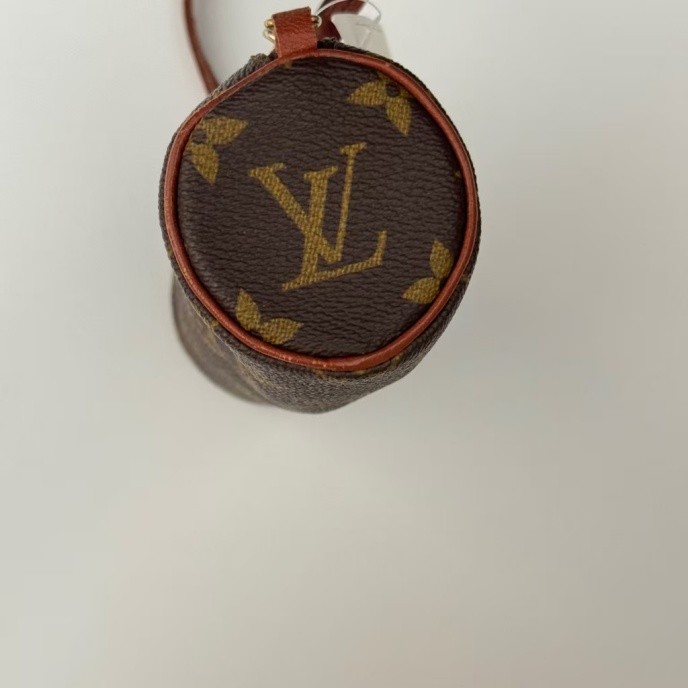 Louis Vuitton Mini Papillon Monogram Canvas Mini Cylinder Pochette Bag