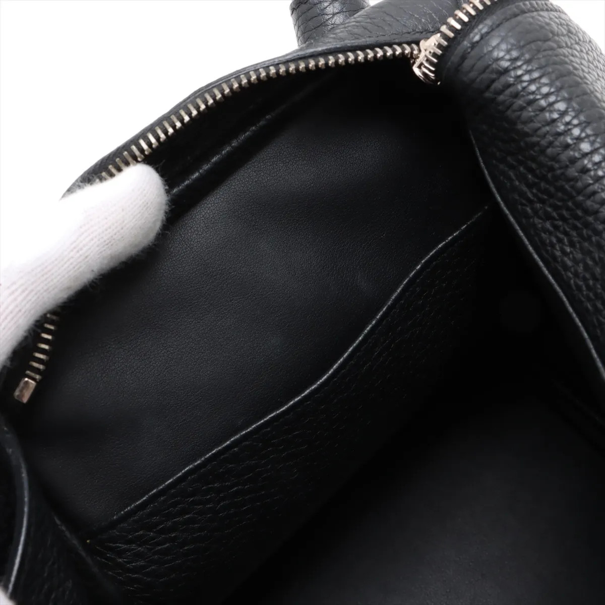 Hermès Lindy 34 Taurillon Clemence Black Silver Metal Fittings D: 2019