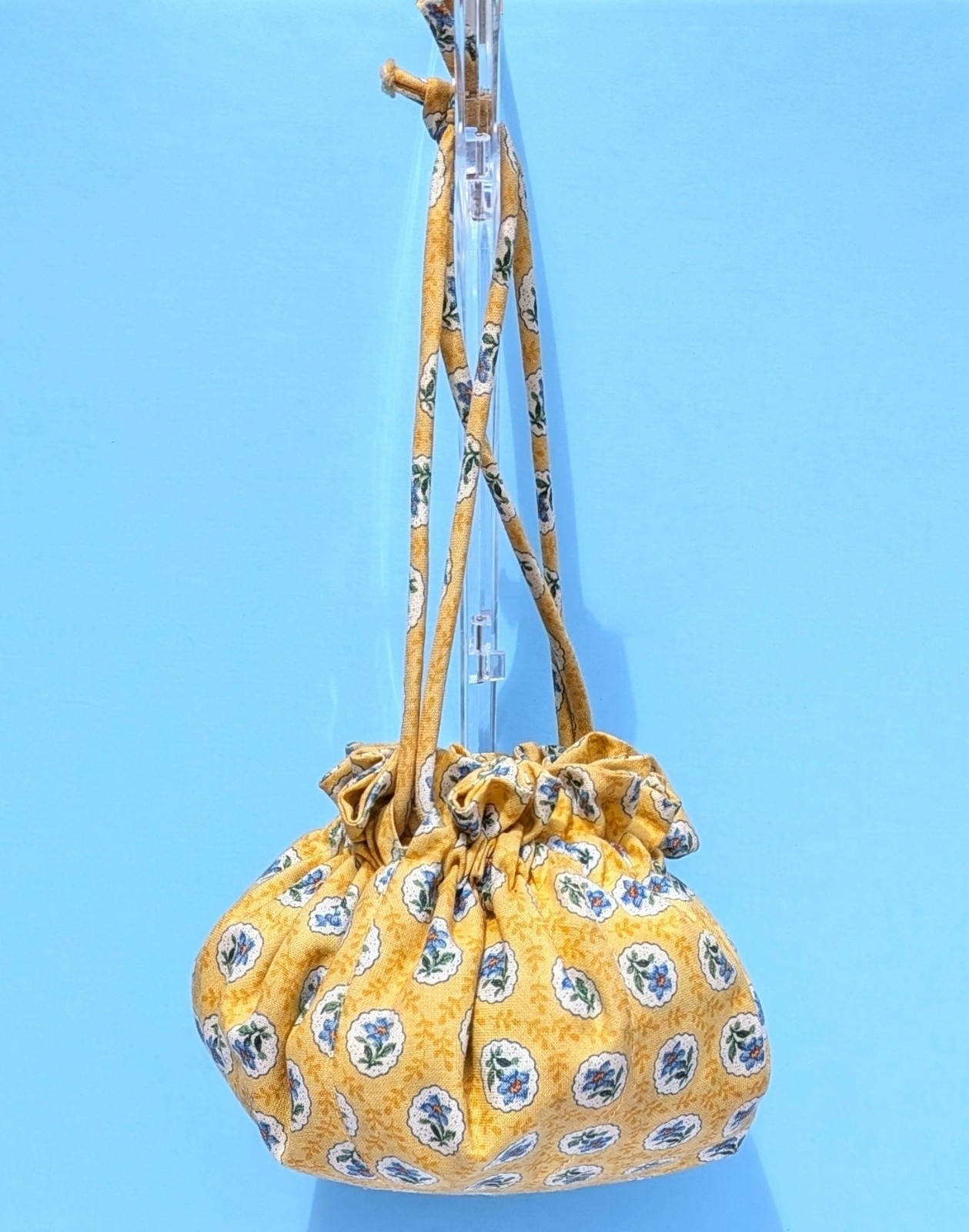 Vera Bradley Vintage Elizabeth Drawstring Jewelry Pouch 8 Pocket Organizer Bag