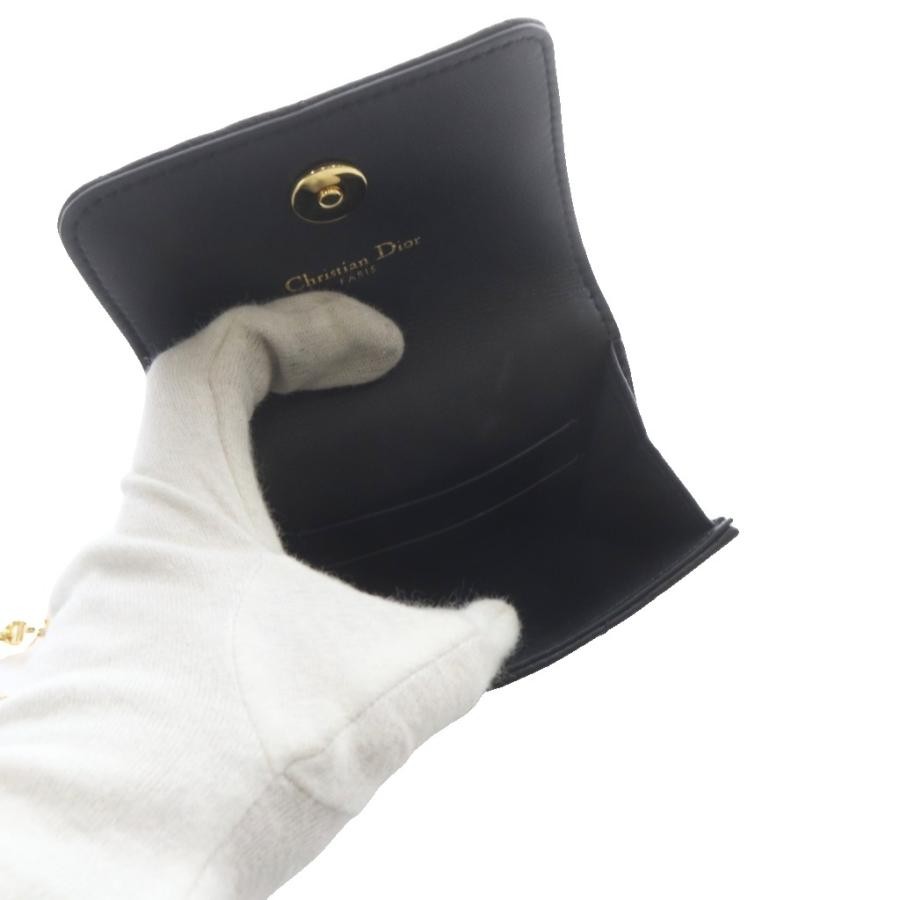 CHRISTIAN DIOR Bag: Caro Cannage Phone Holder Black W10*H18.5cm;