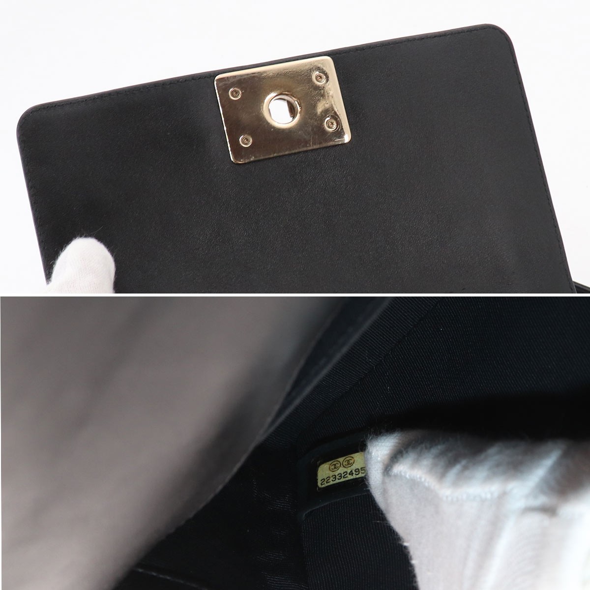 CHANEL BOY CHANEL Small Chain Shoulder Bag Leather Black A67085 90331035